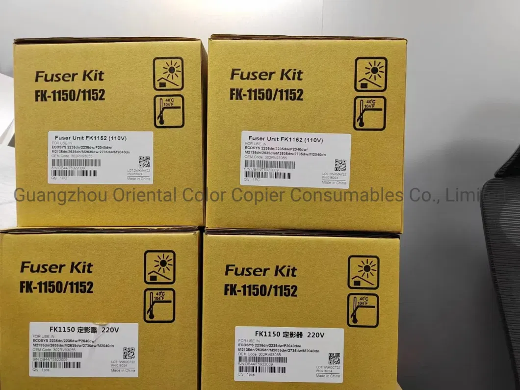 High Quality Kyocera Fuser Kit Fk-1150/1152 Fuser Unit for P2235/P2040/M2135/2635/2040/2540/2235/2735/2835