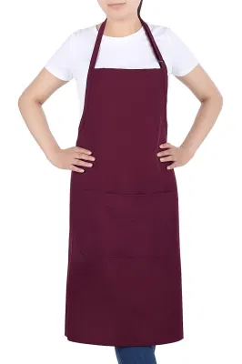 OEM-Werbeschürze für Frauen, die Männer kochen, Chef-Taillen-Latzschürze, individuell gesticktes, gedrucktes Logo
